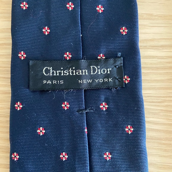 Authentic Christian Dior ties navy and red set of two vintage - Picture 4 of 7